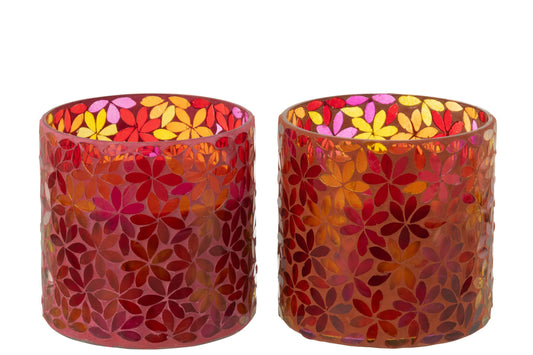 Geurkaars Bloemen Mozaiek Wax Medium Assortiment Van 2 - 55 Uur