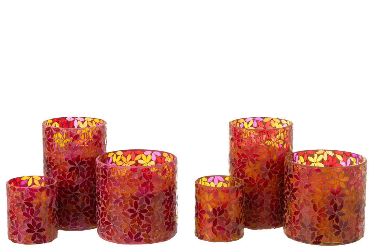 Geurkaars Bloemen Mozaiek Wax Large Assortiment Van 2 - 75 Uur