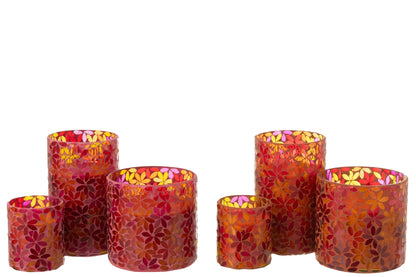 Geurkaars Bloemen Mozaiek Wax Large Assortiment Van 2 - 75 Uur