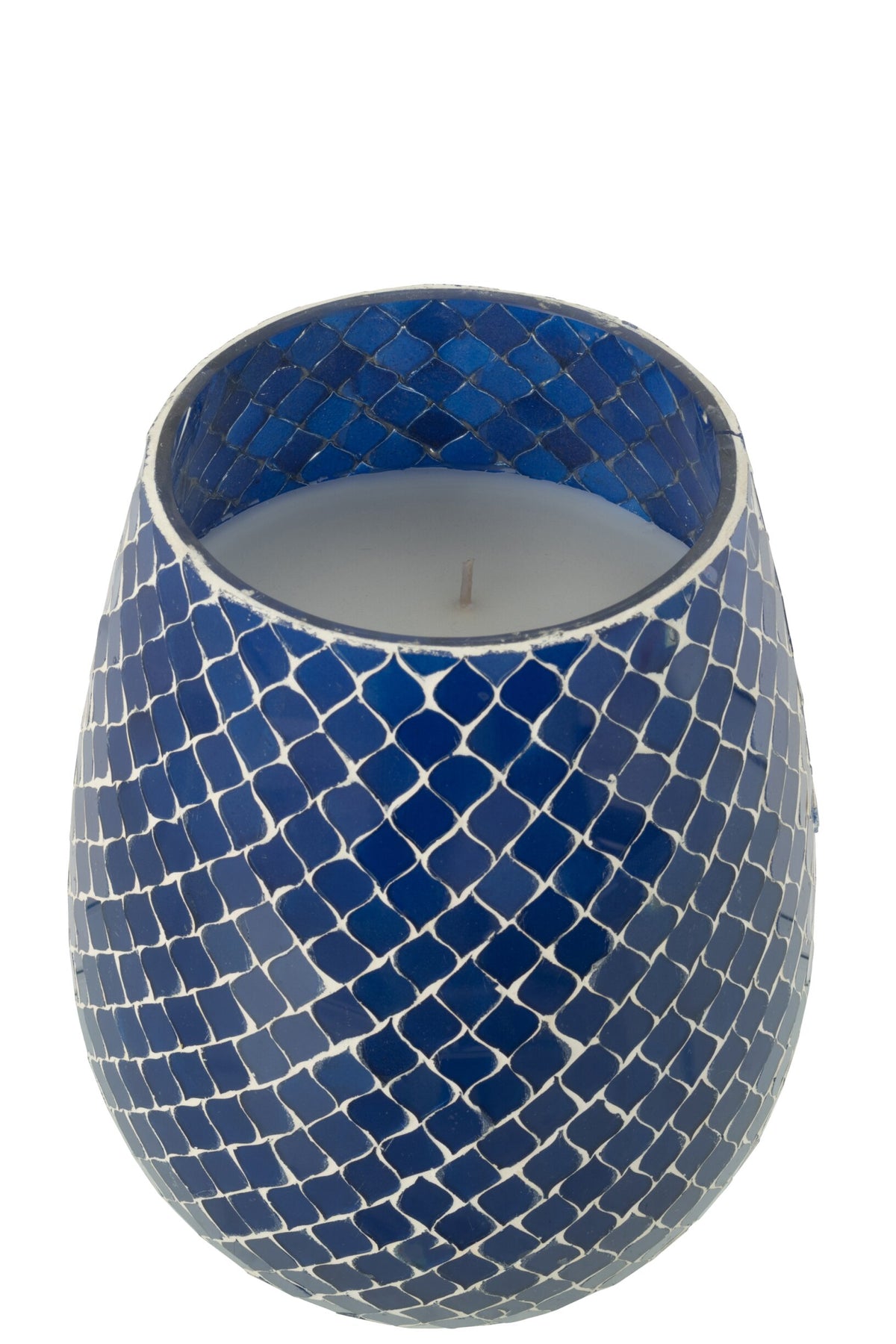Geurkaars Mia Mozaiek Blauw Medium-120u