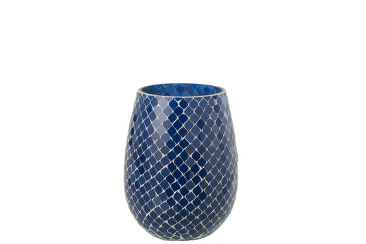 Geurkaars Mia Mozaiek Blauw Medium-120u