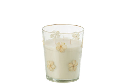 Geurkaars Bloemen Glas Transparant Medium - 55 Uur