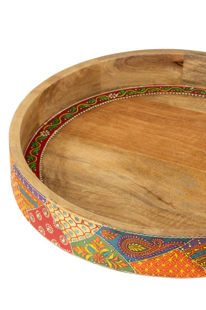 Set van 2 dienblad 2 handvat Delhi mango hout mix