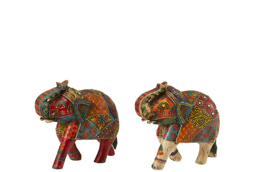 Elephant Delhi Mango Wood Mix Medium Assortment Of 2