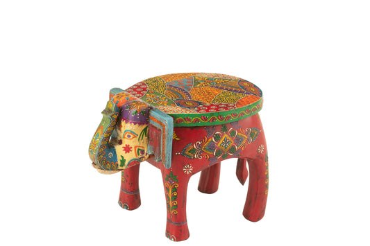 Stool Elephant Delhi Mango Wood Mix