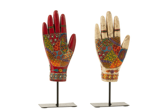 Hand On Stand Delhi Mango Wood Mix Assortment Of 2