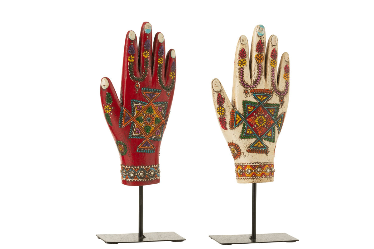 Hand On Stand Delhi Mango Wood Mix Assortment Of 2