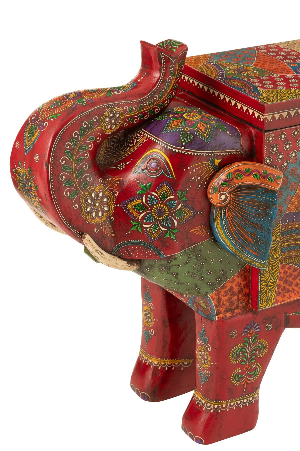 Valise éléphant Delhi bois de manguier mix