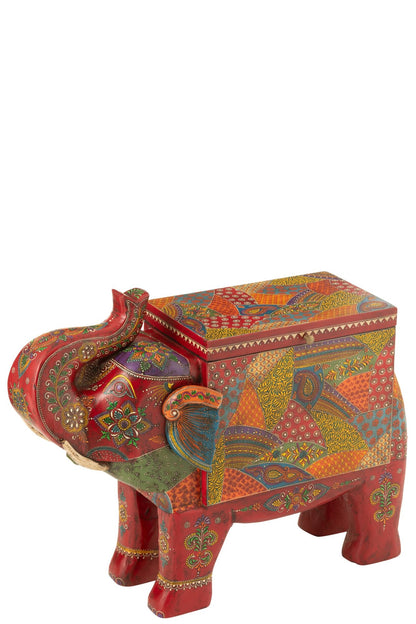 Valise éléphant Delhi bois de manguier mix