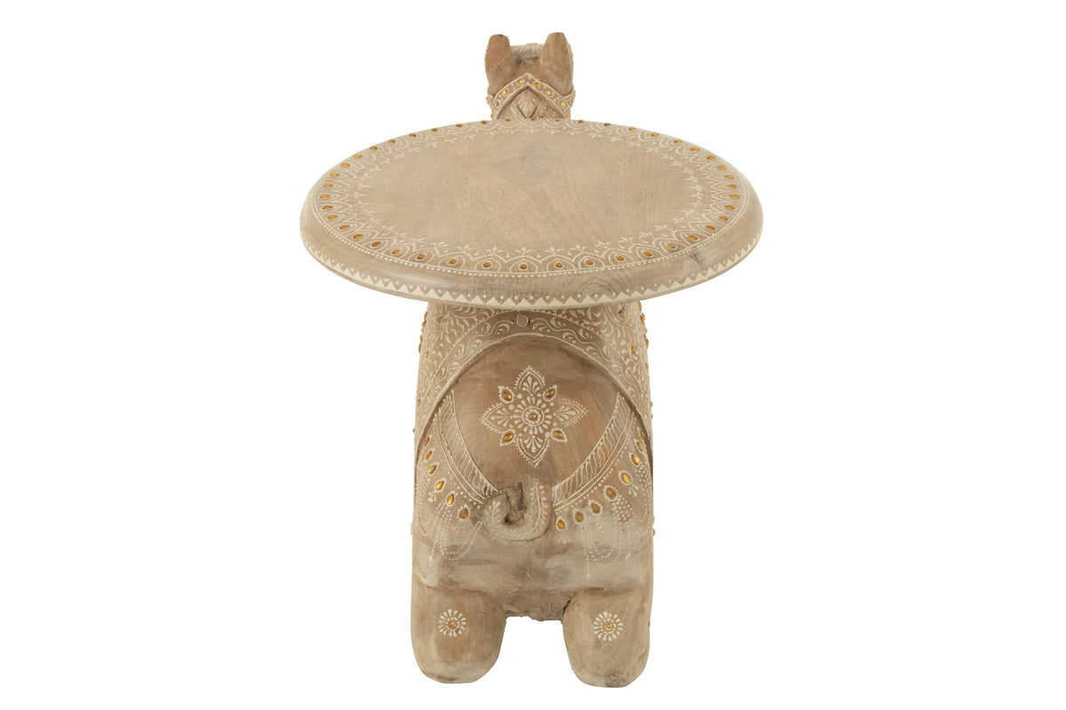 Sidetable Camel Mango Wood Natural/White