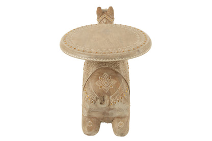 Sidetable Camel Mango Wood Natural/White