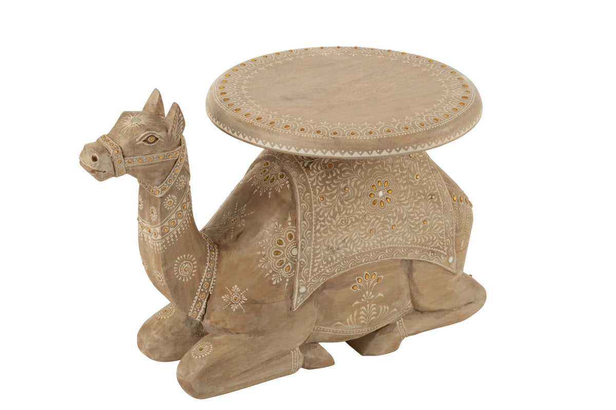 Sidetable Camel Mango Wood Natural/White