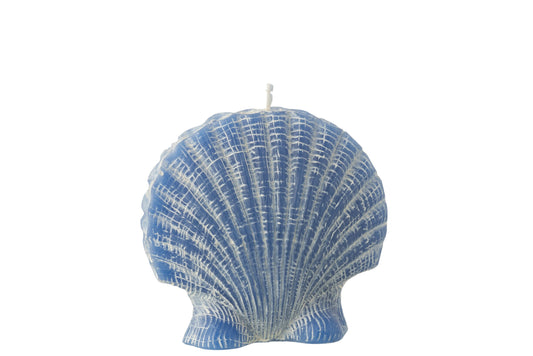 Kaars Schelp Wax Blauw Large - 8 Uur
