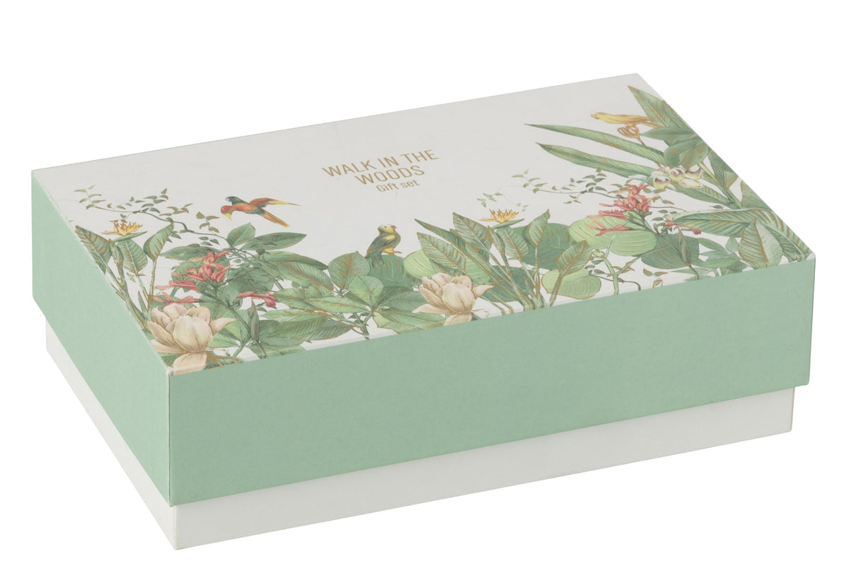 Geschenkset Geurkaars+Geurolie Walk In The Woods Groen