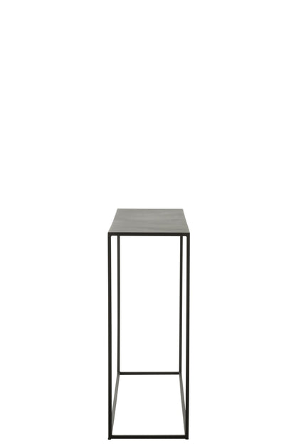 Console Rectangle Metal Black