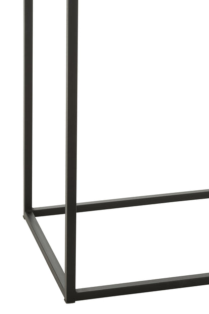 Console Rectangle Metal Black