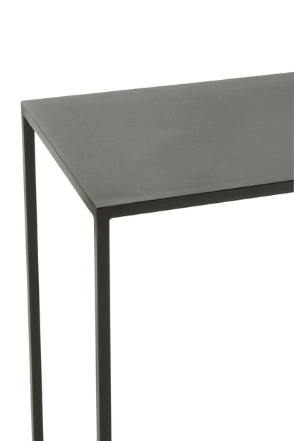 Console Rectangle Metal Black