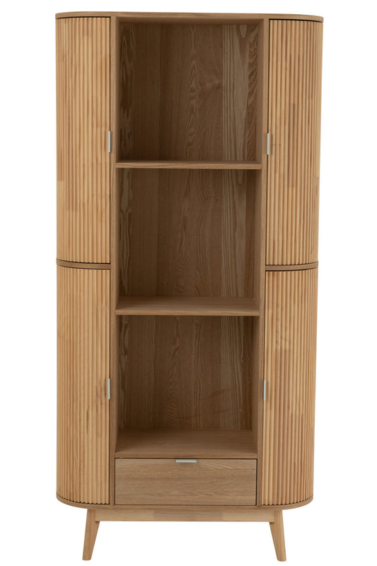 Shelf Rounded Mdf/Pine Wood Natural