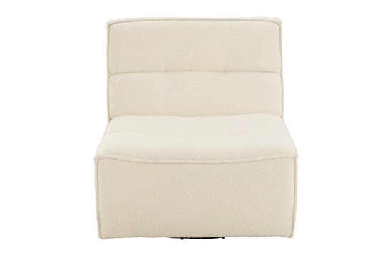 Armchair Swivel Square Foam Ecru