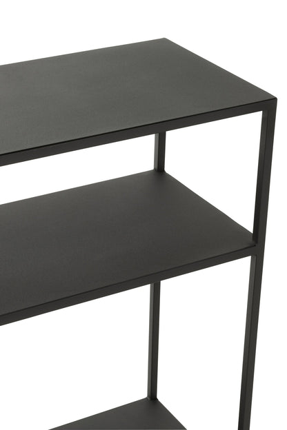 Rack Low Irregular Levels Metal Black