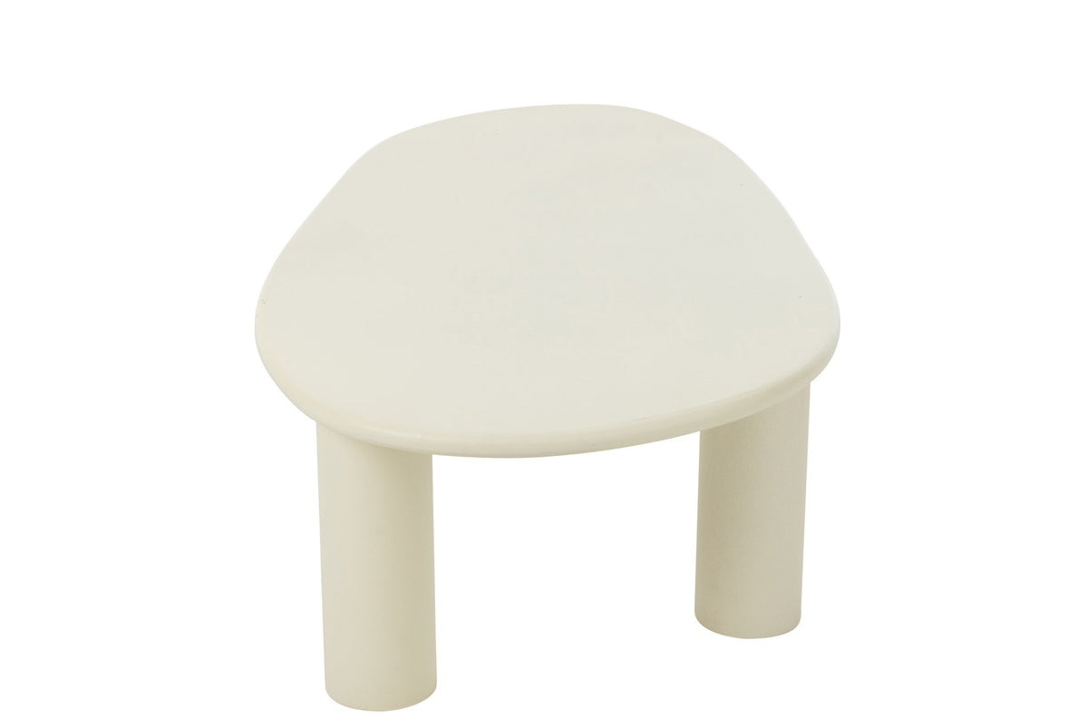 Side Table Bali Mdf/Pvc White Large