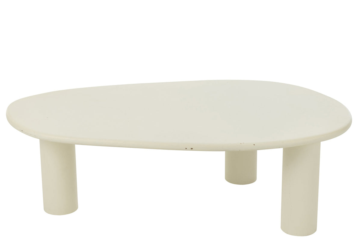 Side Table Bali Mdf/Pvc White Large