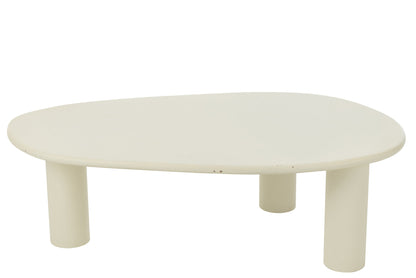 Side Table Bali Mdf/Pvc White Large