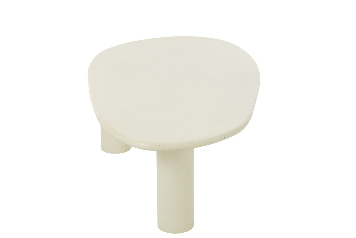 Side Table Bali Mdf/Pvc White Large