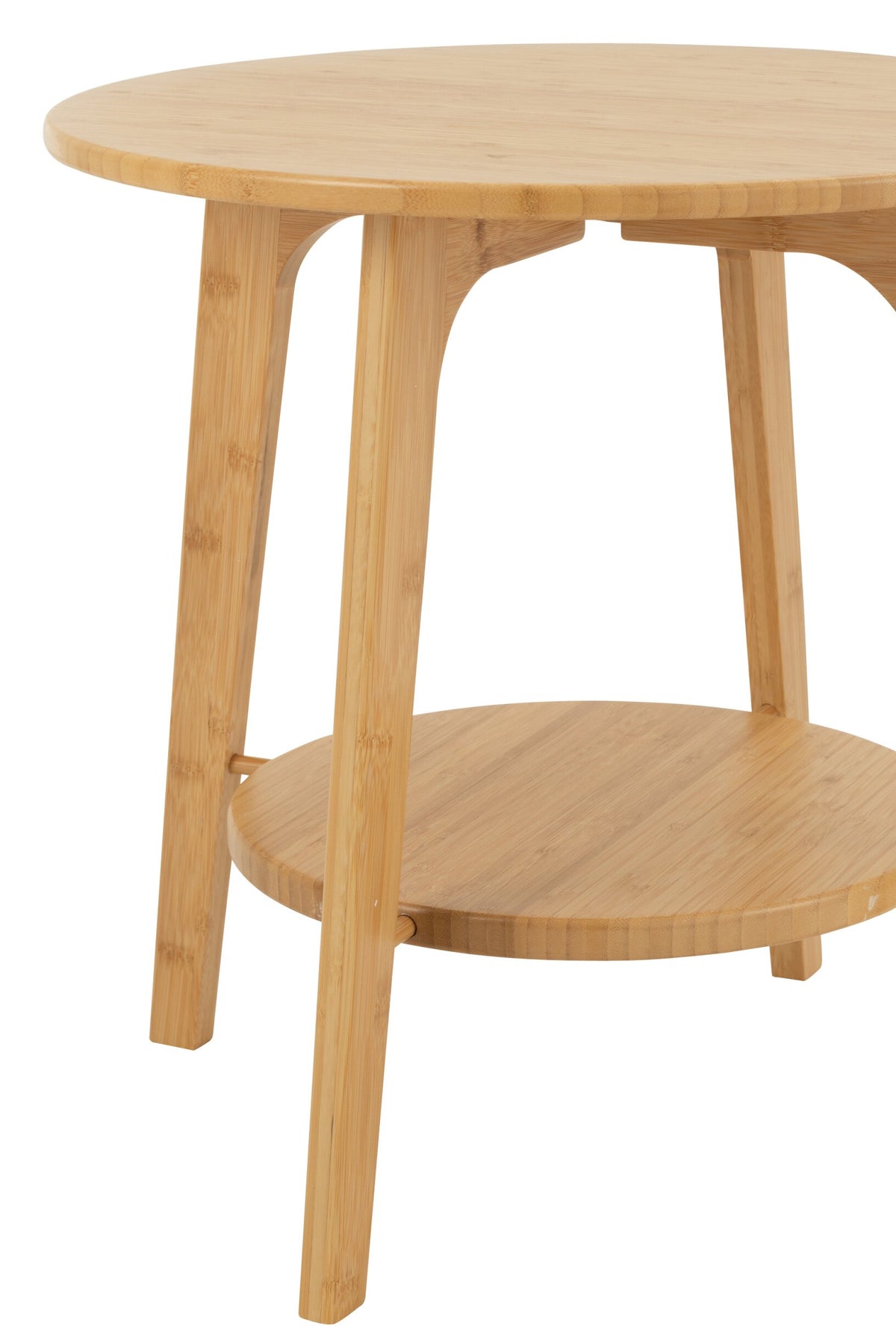 Side Table Round Bamboo Natural Small