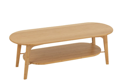 Coffee Table Square Bamboo Natural