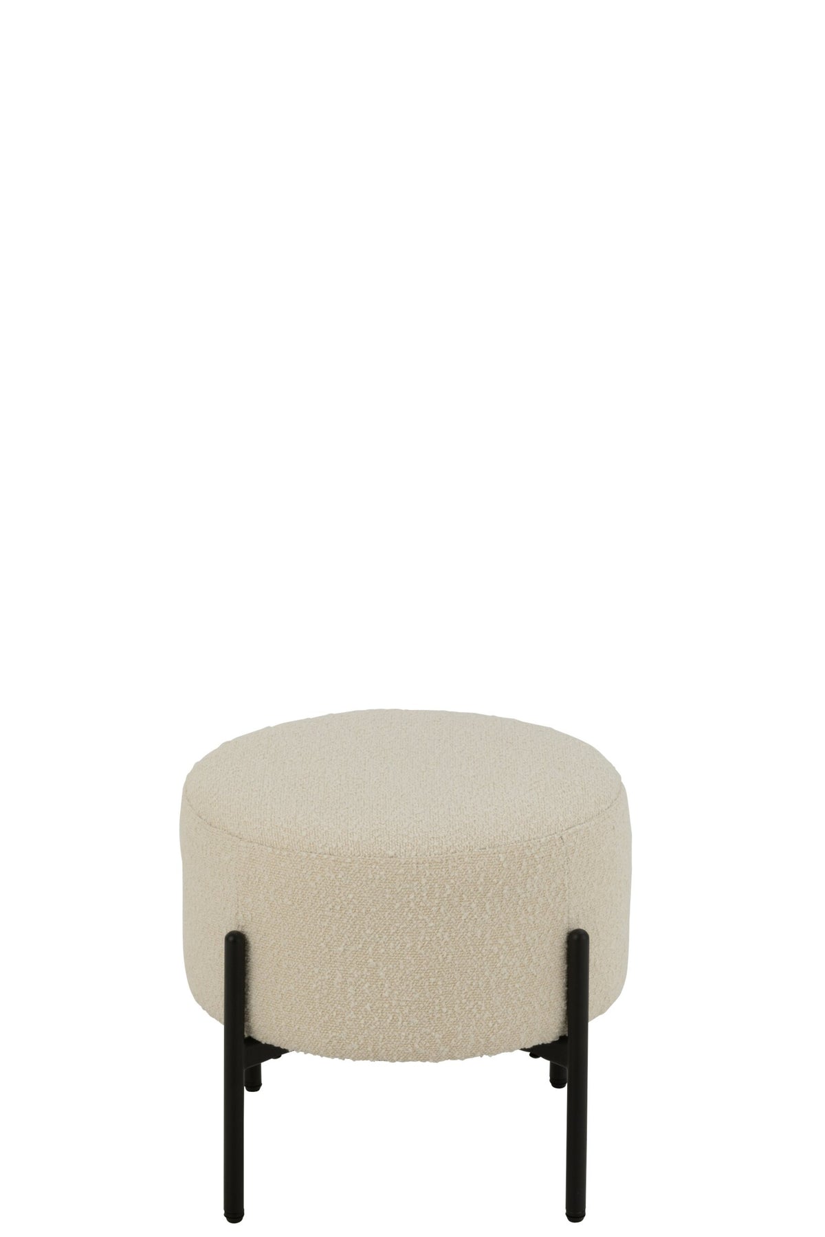Stool Boucle Plywood/Polyester White/Black