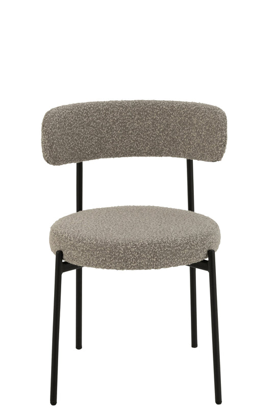 Chair Boucle Plywood/Polyester Grey/Black