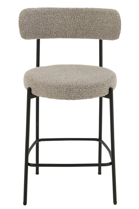 Bar Chair Boucle Plywood/Polyester Grey/Black