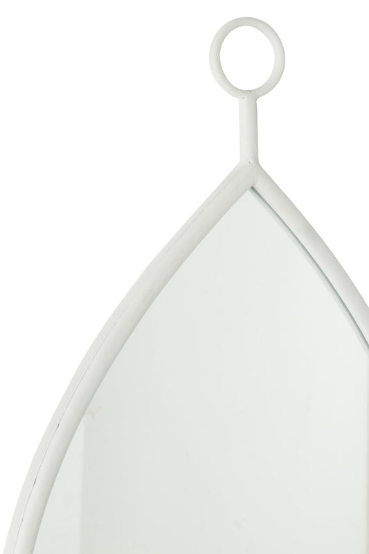 Hanging Mirror Drop Mirror/Mdf White Medium