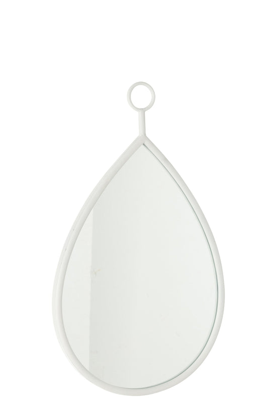 Hanging Mirror Drop Mirror/Mdf White Medium