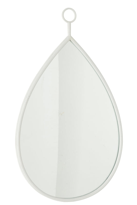 Hanging Mirror Drop Mirror/Mdf White Large