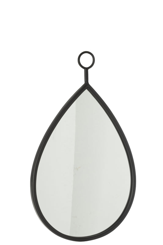 Hanging Mirror Drop Mirror/Mdf Black Medium