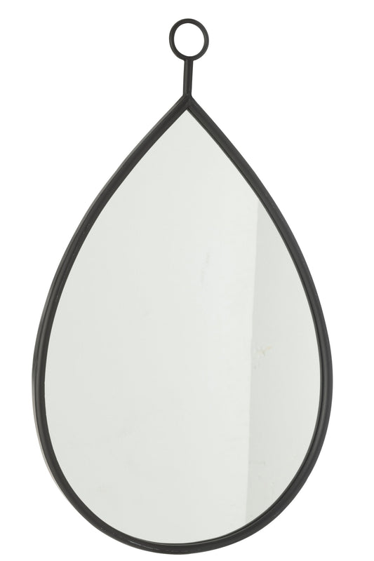 Hanging Mirror Drop Mirror/Mdf Black Large