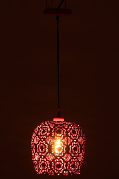 Pendant lamp alive metal red