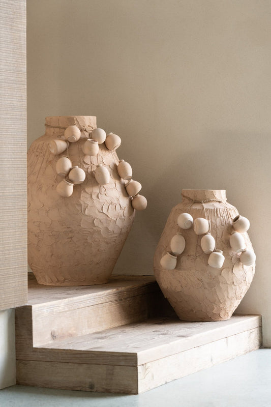 Pot + Hanging Pots Clay Natural Small