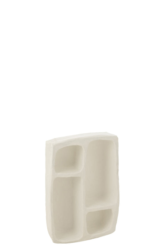 Wall Rack Flint Paper Mache White Small