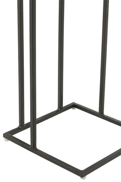 Side Table Square Acacia Wood/Resin Natural/White