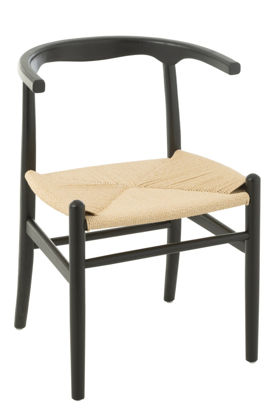 Chair Toon Beech Wood/Rope Black