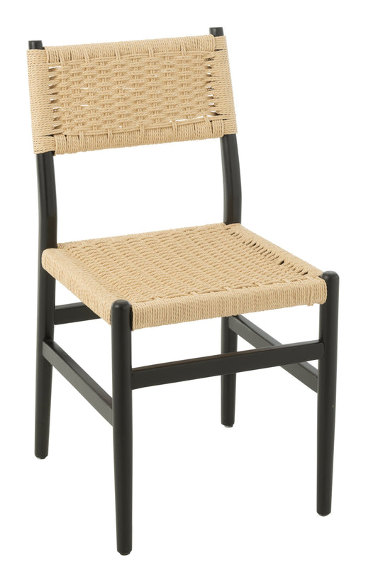 Chair Lap Beech Wood/Rope Black