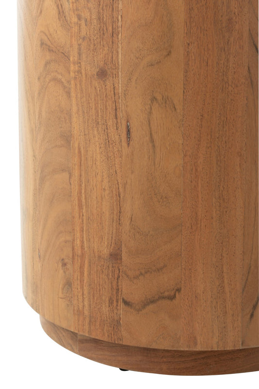 Side Table Round Acacia Wood/Mdf Natural