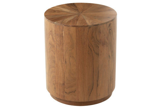 Side Table Round Acacia Wood/Mdf Natural