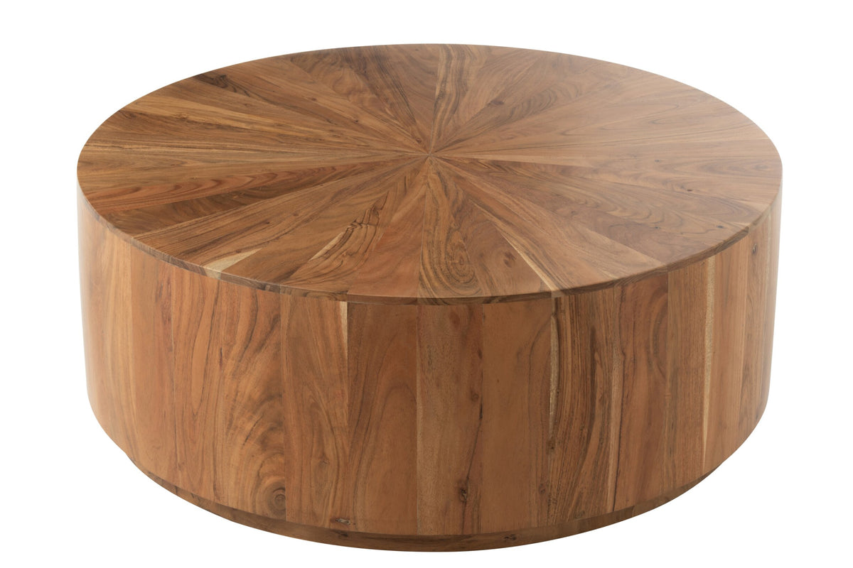 Coffee Table Round Acacia Wood/Mdf Natural