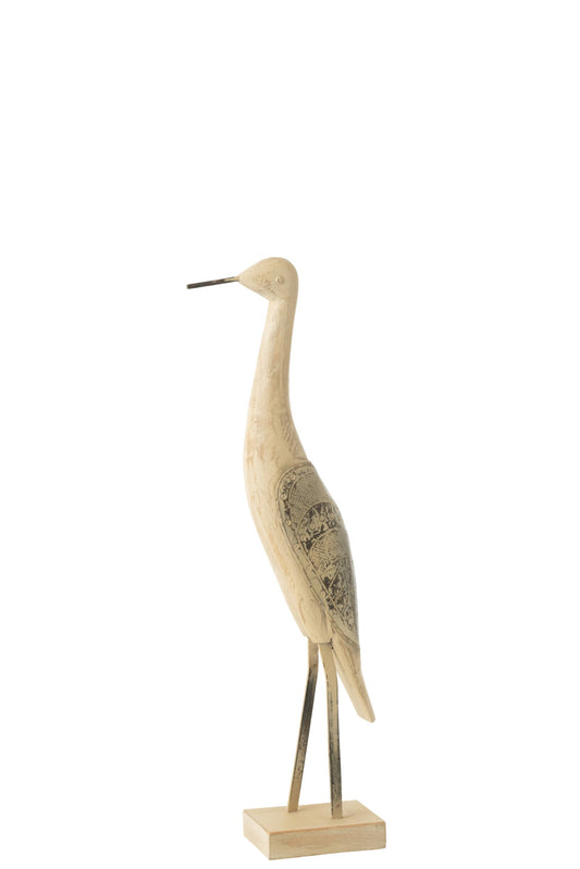 Decoration Bird Mango Wood/Metal Mix Medium