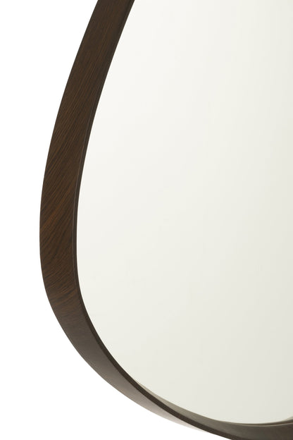 Hanging Mirror Abstract Mirror/Mdf Dark Brown Small