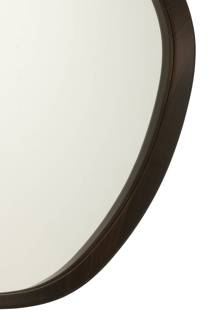 Hanging Mirror Abstract Mirror/Mdf Dark Brown Small